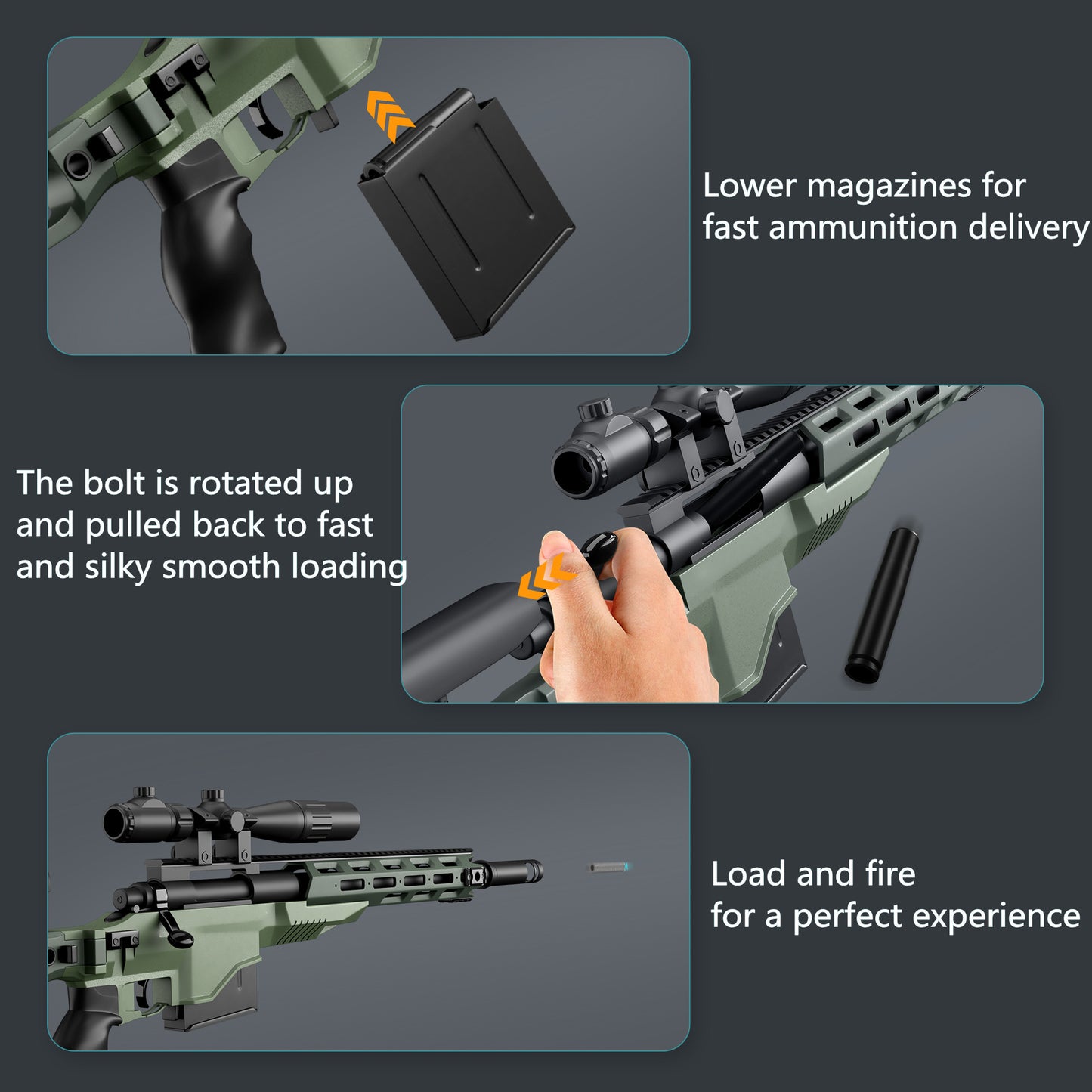 M40A6 Fully Manual outdoor Replica Sponge Bullet Sniper