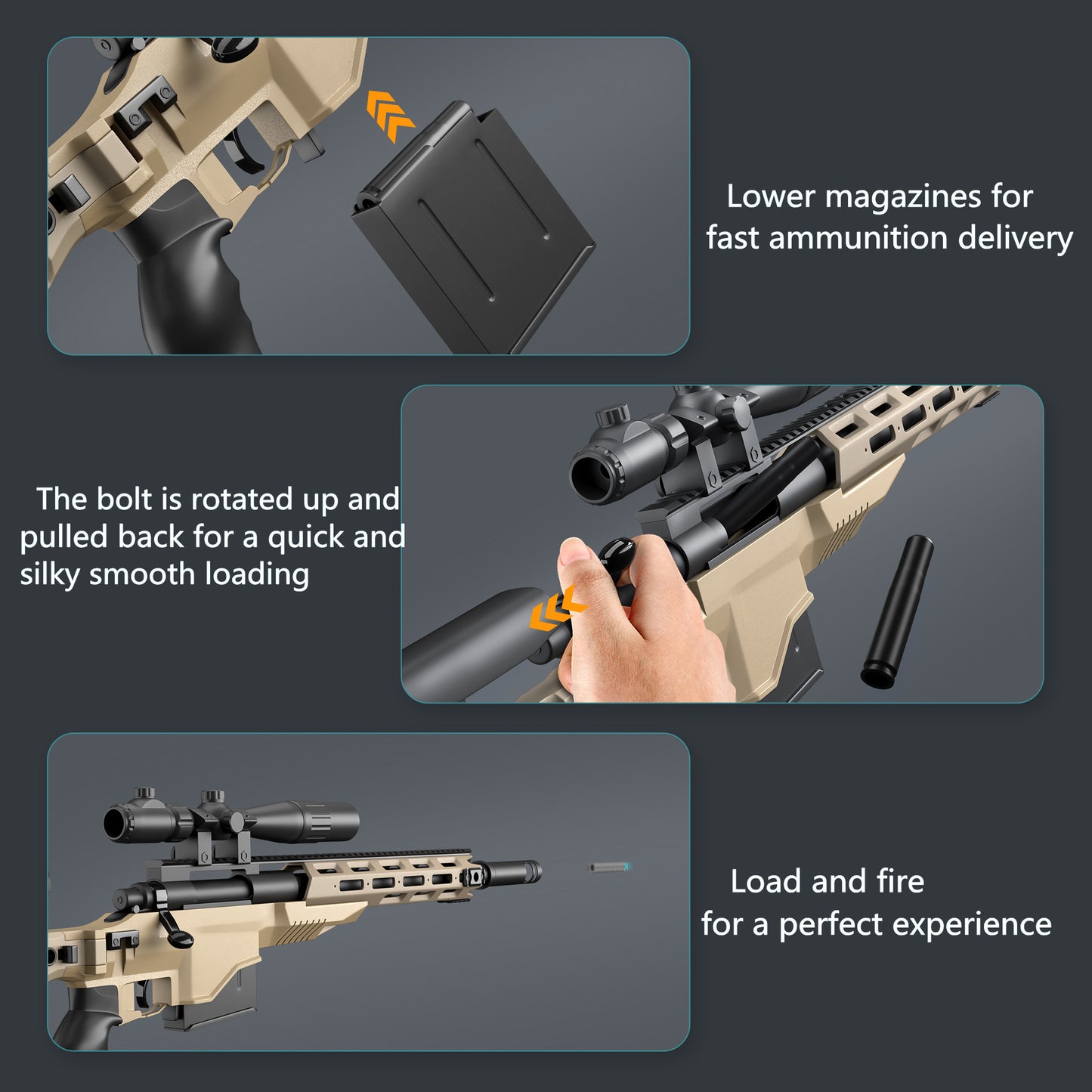 M40A6 Fully Manual outdoor Replica Sponge Bullet Sniper