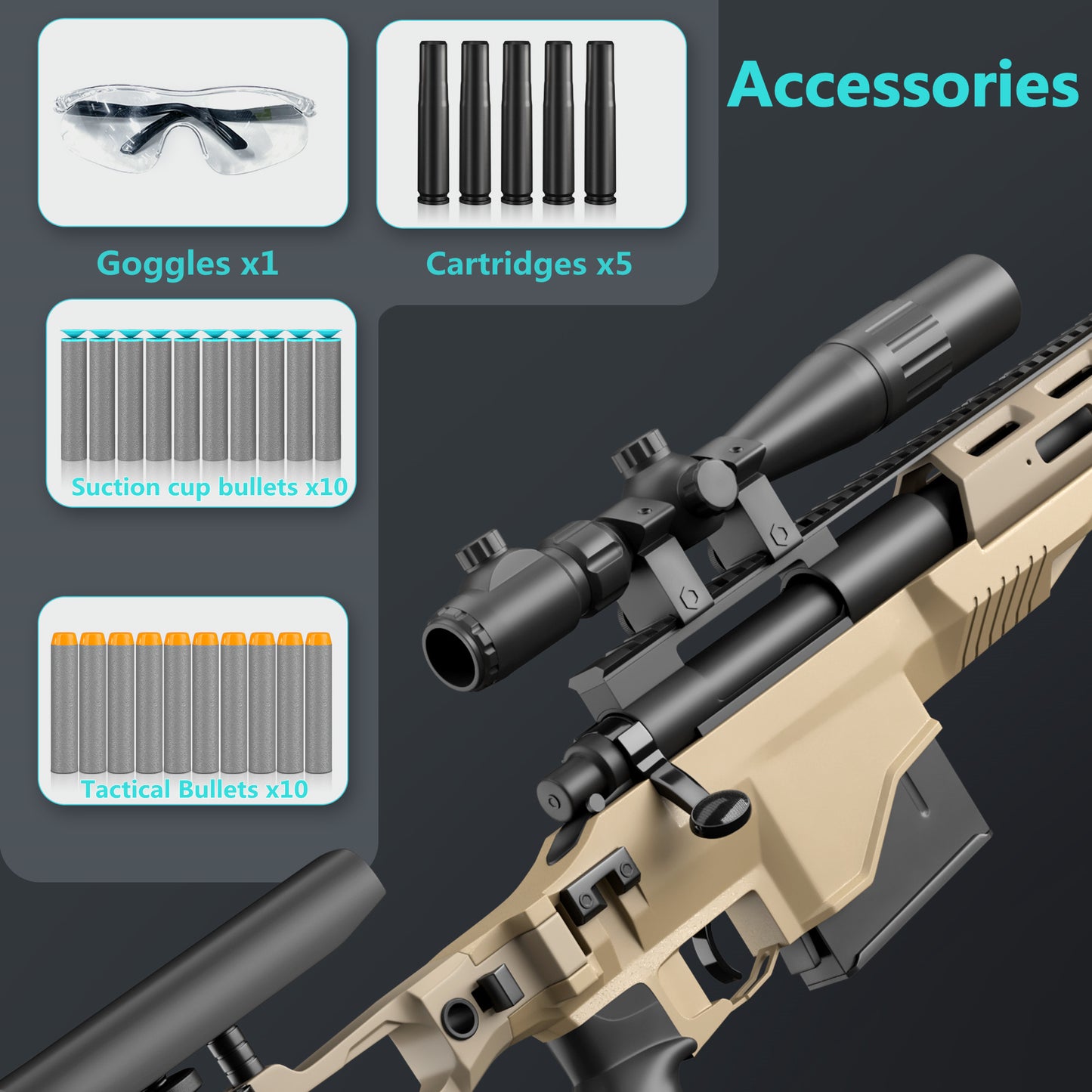 M40A6 Fully Manual outdoor Replica Sponge Bullet Sniper