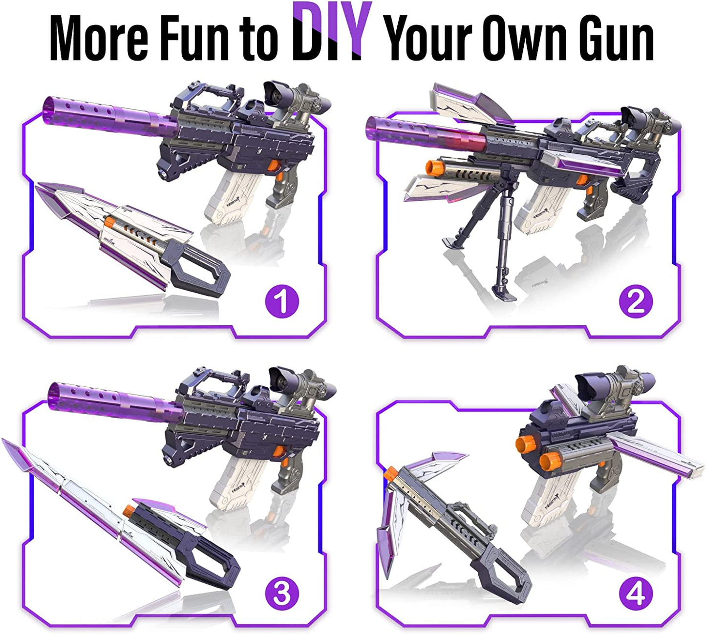 100+ DIY Styles Motorized Blaster