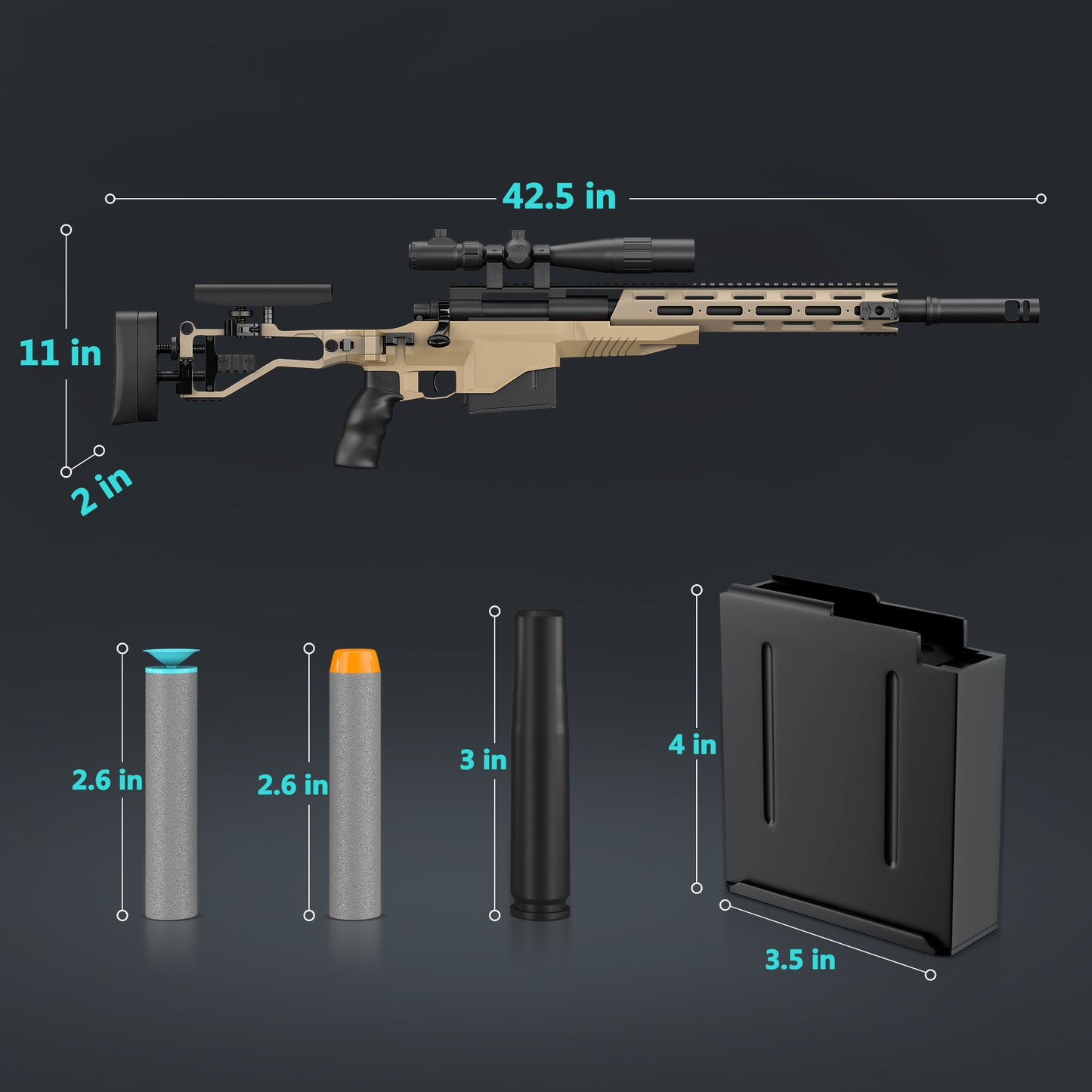 M40A6 Fully Manual outdoor Replica Sponge Bullet Sniper