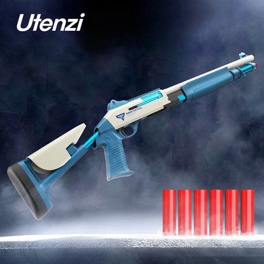 Soft Foam Blaster Toy Dart Gun Spring- Air Pump Shotgun Play Set Shell Ejecting