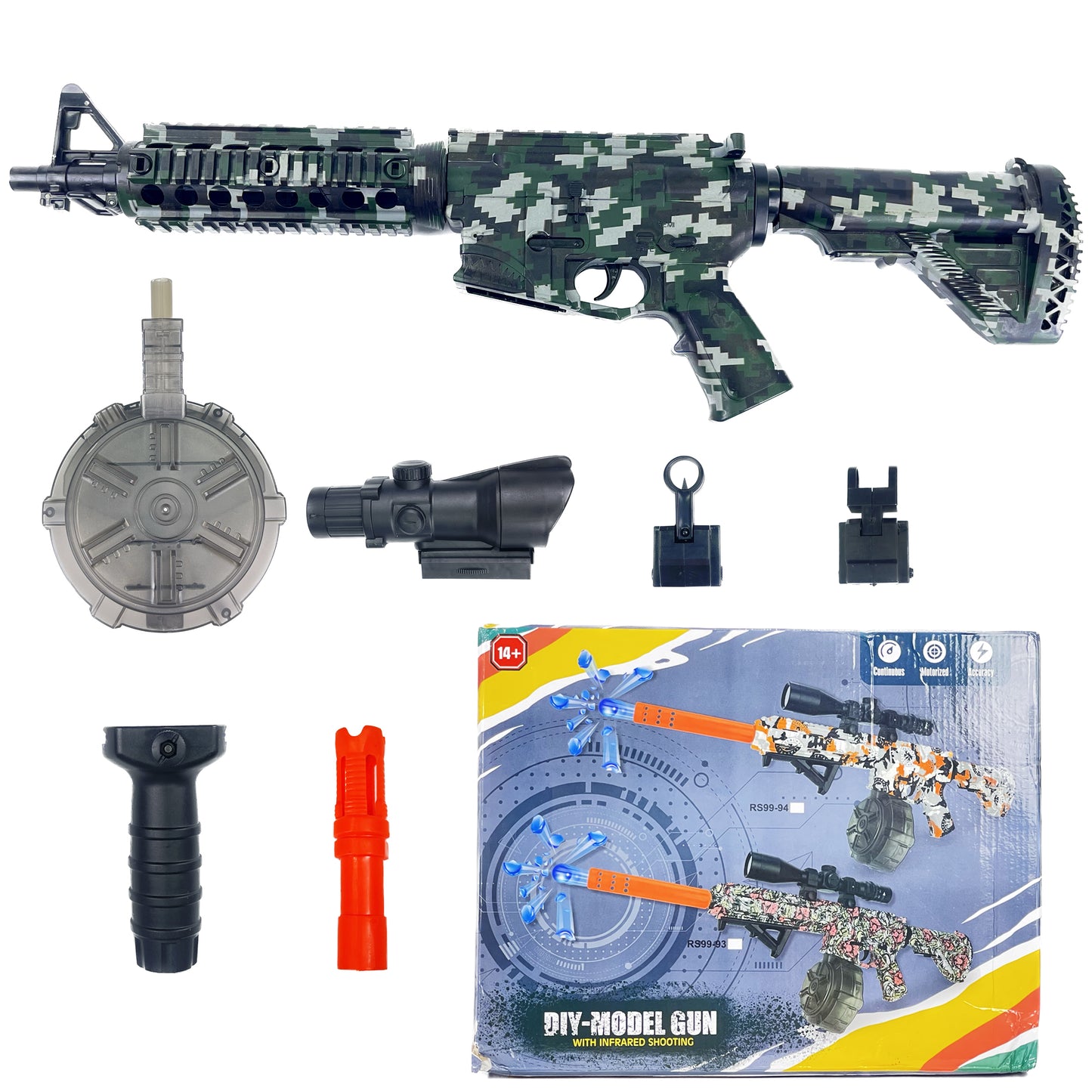 DIY model toy gun with infrared shooting