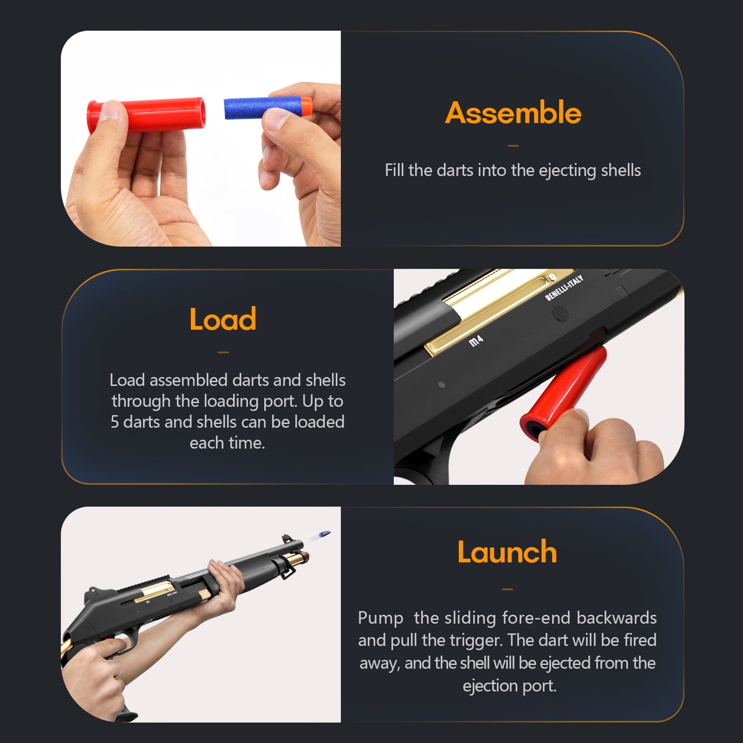 Pumping Actions Soft Bullet Toy Gun