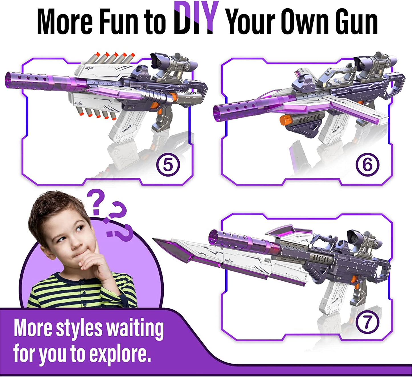 100+ DIY Styles Motorized Blaster