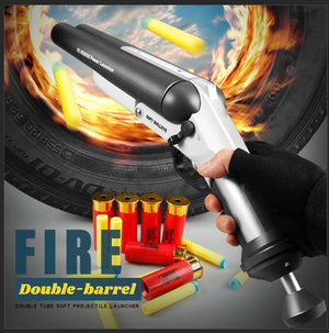 Throwing Shells Double Shooting Soft Bullets Toy Gun